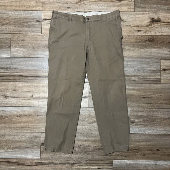 Men's Columbia Regular Fit Twill Pants SZ 40x32 Tan Stretch Casual Outdoor - Picture 1 of 11
